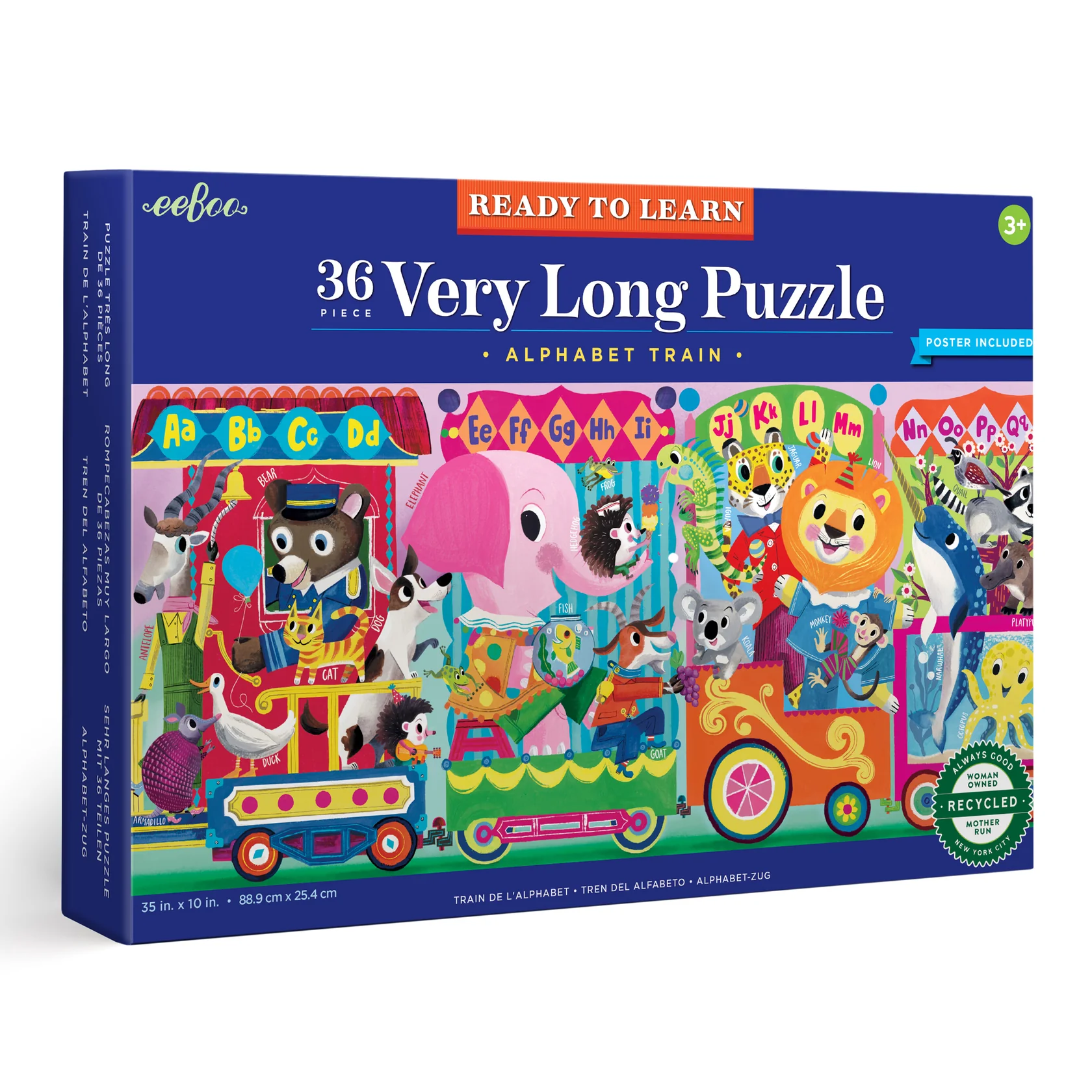 Alphabet Train: Ready to Learn 36 Pieces - eeBoo